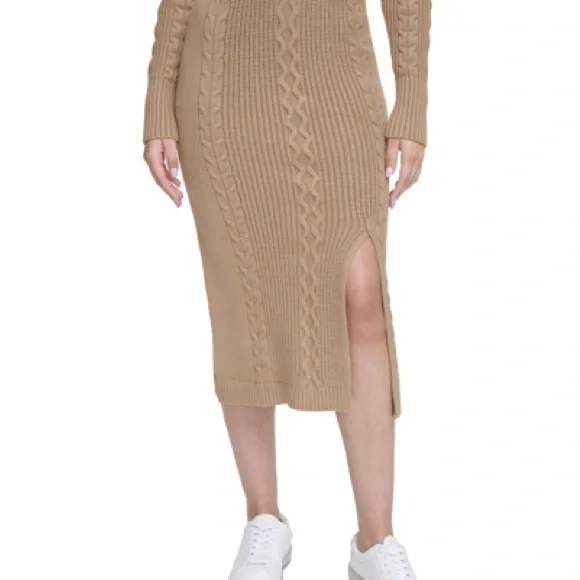 Calvin Klein Women's Cable-Knit Pull-On Midi Skirt Size L - Picture 4 of 9